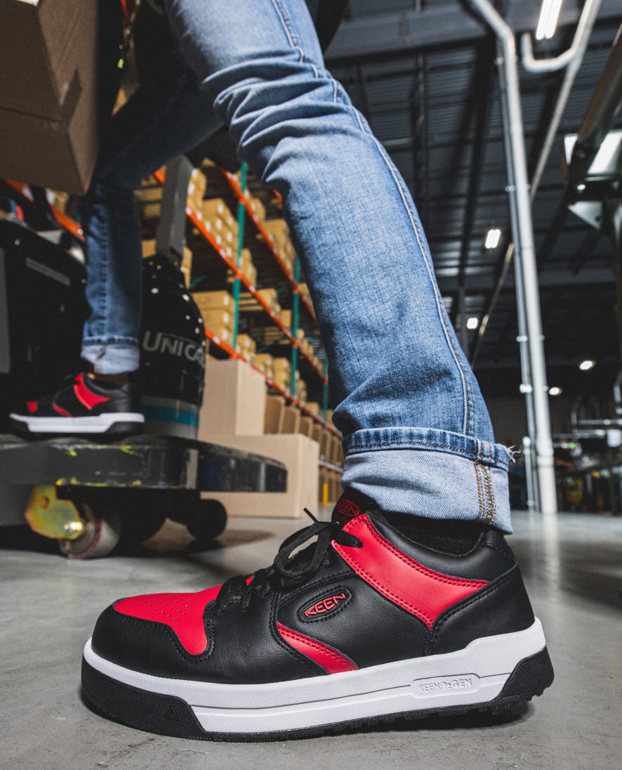 Men's Overton Work Shoe (Carbon Toe) | Star White/Black - Image 9