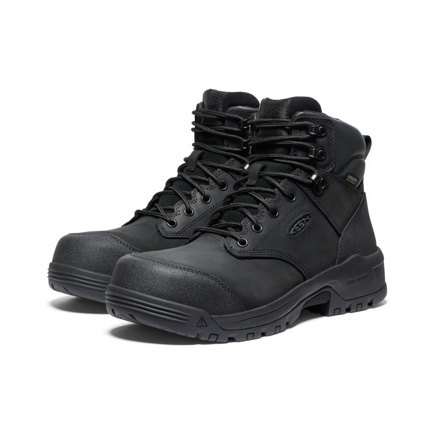 Men's Evanston 6 Waterproof Boot (Carbon Toe) | Black/Black - Image 2